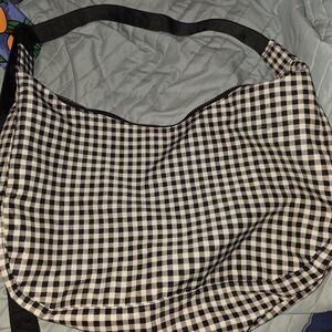 Black and White Checkered Shoulder Bag